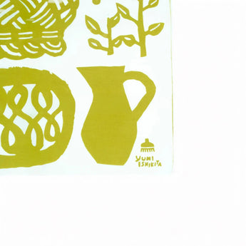 手ぬぐい｜甕と籠｜注染｜石北有美 染色家 石北有美