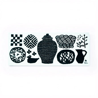 手ぬぐい｜甕と籠｜注染｜石北有美 染色家 石北有美