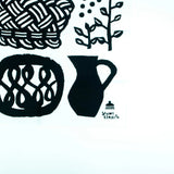 手ぬぐい｜甕と籠｜注染｜石北有美 染色家 石北有美