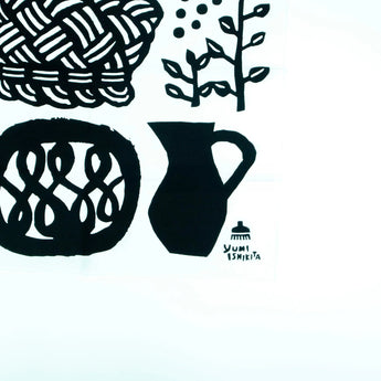 手ぬぐい｜甕と籠｜注染｜石北有美 染色家 石北有美