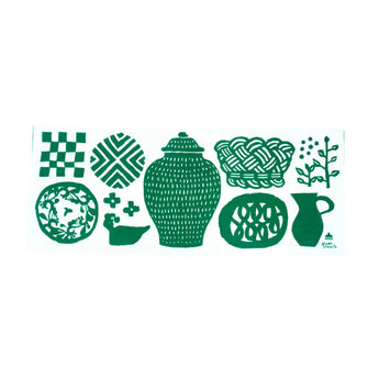 手ぬぐい｜甕と籠｜注染｜石北有美 染色家 石北有美