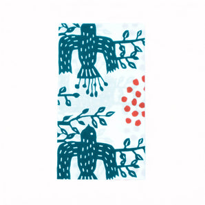 【手ぬぐい】注染 木の実と鳥 石北有美