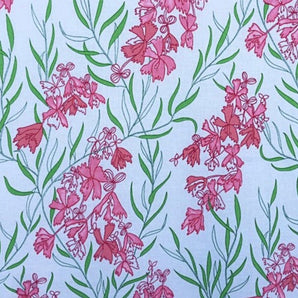 【手ぬぐい】手捺染 綿100% 特岡生地 三つ葉つつじと枝垂れ柳 甕覗色 都もだん