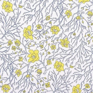 手捺染 手ぬぐい | ろう梅と猫柳柄 | 白 / 青鈍 / 浅葱色 | 綿 (特岡生地) | 京都 都もだん 都もだん