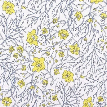 手捺染 手ぬぐい | ろう梅と猫柳柄 | 白 / 青鈍 / 浅葱色 | 綿 (特岡生地) | 京都 都もだん 都もだん