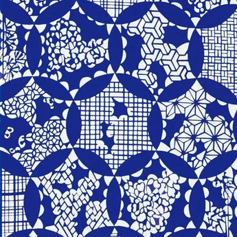 手捺染 手ぬぐい | 鞠柄 | 紺瑠璃 / 濃藍 |  綿 (特岡生地) | 京都 都もだん 都もだん