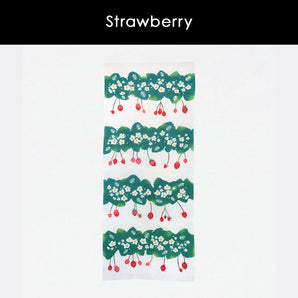 【手ぬぐい】 綿100% 注染 いちご畑 にじゆら