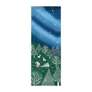 【手ぬぐい】綿100％ 岡生地 注染 星空とサンタクロース 出発の時 nugooNEXT