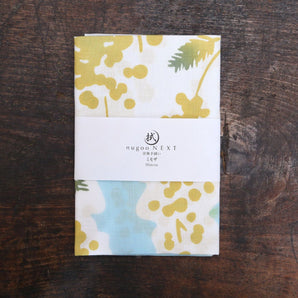 【手ぬぐい】綿100％ 総理生地 注染 ミモザ柄 nugooNEXT