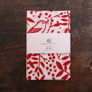 【手ぬぐい】綿100％ 岡生地 注染 南天 赤 nugooNEXT