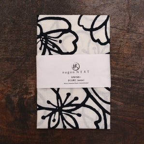 【手ぬぐい】綿100％ 岡生地 注染 さくら咲く モノクロ nugooNEXT