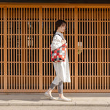 トートバッグ（縦型）｜青海波柄｜手染め生地 帆布 綿100% コットン バッグ 日本製｜京都職人仕上げ 【 Fuwa Market オリジナル 】 Fuwa Market