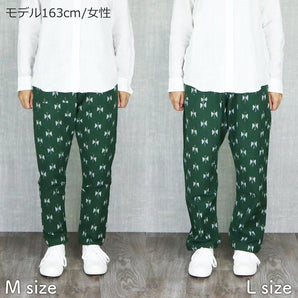 【MONPE】久留米絣 もんぺ Butterfly グリーン S M L うなぎの寝床