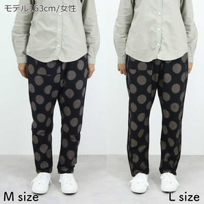 【いろはもんぺ】久留米絣 よこ絣 ビターチョコ M L うなぎの寝床