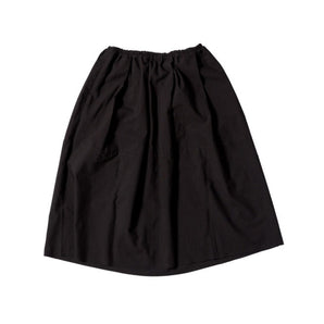 【スカート】久留米絣 無地 ブラック フリーサイズ 綿100% うなぎの寝床