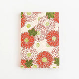 ノート 重陽柄 赤 / 黄 | 日本製 花柄 千代紙 筆記帳 | 榛原(はいばら) 榛原