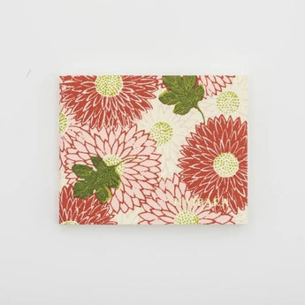 蛇腹メモ帳 | 重陽柄 赤 / 黄 | 和紙 メモ用紙 | 榛原(はいばら) 榛原