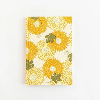 ノート 重陽柄 赤 / 黄 | 日本製 花柄 千代紙 筆記帳 | 榛原(はいばら) 榛原