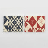 蛇腹メモ帳 | 色硝子柄 赤 / 青 | 和紙 メモ用紙 | 榛原(はいばら) 榛原