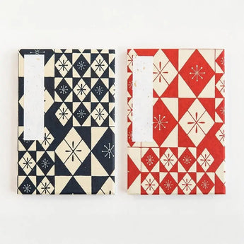 御朱印帳 | 色硝子柄 赤 / 青 | 千代紙 集印帳 | 榛原(はいばら) 榛原