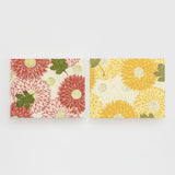 蛇腹メモ帳 | 重陽柄 赤 / 黄 | 和紙 メモ用紙 | 榛原(はいばら) 榛原