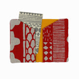 よつめ染布舎 名刺入れ カードケース 花布 赤 レッド