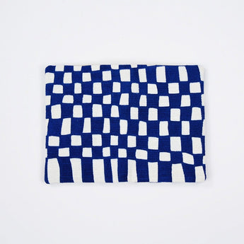 よつめ染布舎 名刺入れ 変わり市松 納戸色 ネイビー