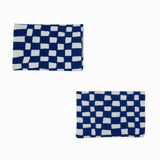 よつめ染布舎｜名刺入れ｜ 変わり市松 納戸色｜ネイビー