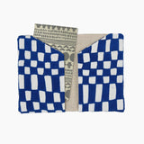 よつめ染布舎｜名刺入れ｜ 変わり市松 納戸色｜ネイビー