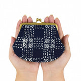 よつめ染布舎 がま口 SASHIKO 青黛