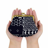 よつめ染布舎 がま口 SASHIKO 民布 青黛