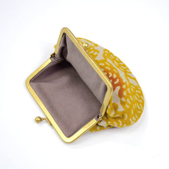 よつめ染布舎 がま口 SASHIKO 無量花 山吹